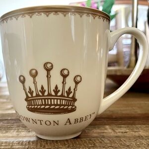 Downton Abbey mug white and gold World Market nonsmoking home